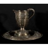 Important Sterling silver jug ​​with underplate from the 19th - 20th century