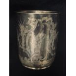 "Goblet" or Noble Lady's Cup in French 950 Sterling silver 18th century