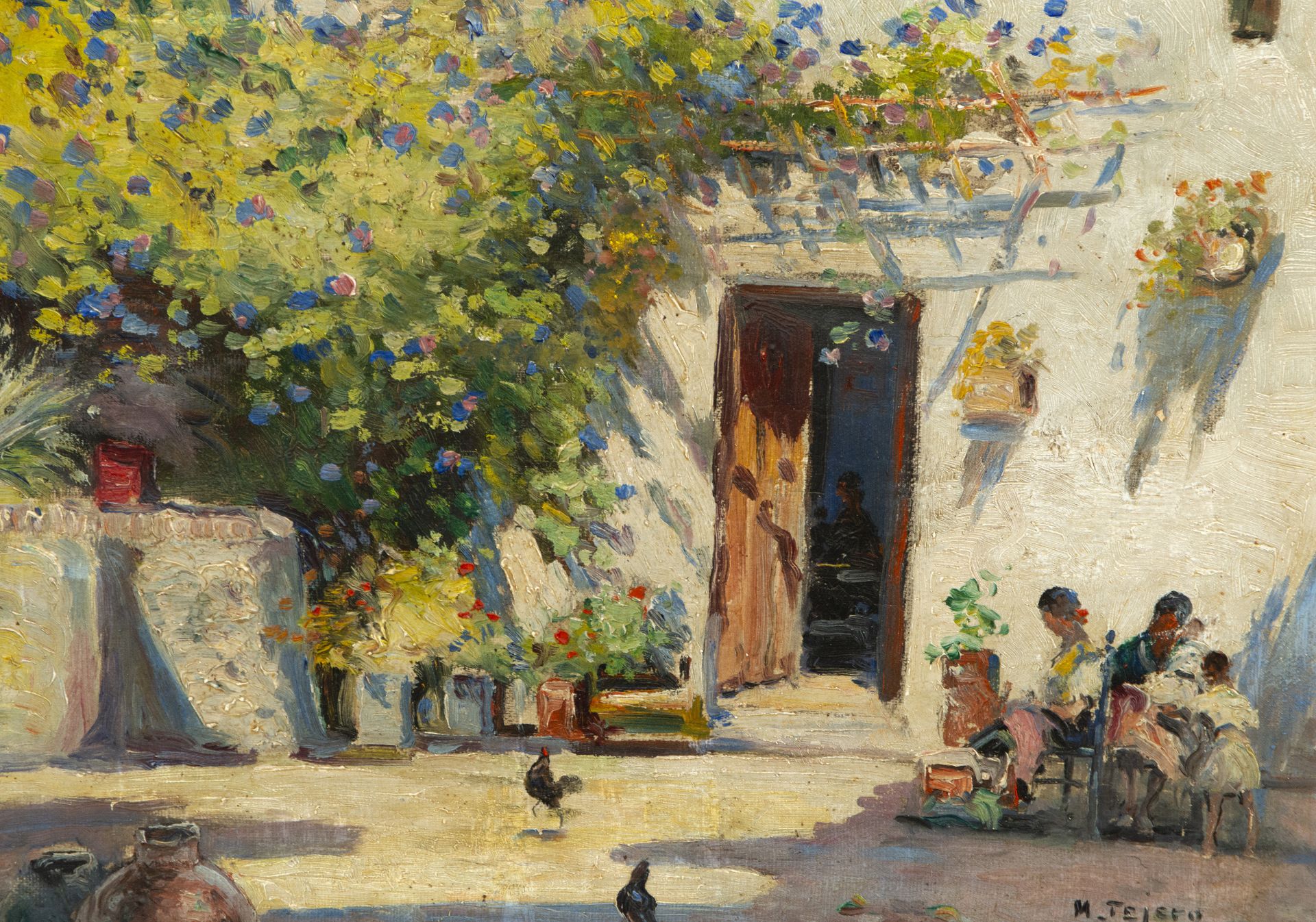 Andalusian patio, signed, 20th century - Image 2 of 4