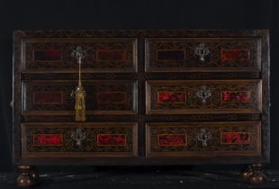 Spanish colonial tabletop cabinet in mother-of-pearl shell, 18th - 19th century