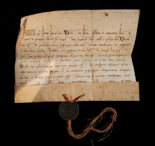 Rare letter of Pope Innocent IV, on parchment, year 1247