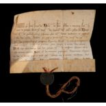 Rare letter of Pope Innocent IV, on parchment, year 1247