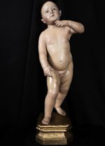 Wooden sculpture of naked Baby Jesus, 18th century