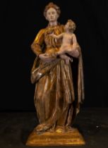 Spectacular sculpture in tabletop carving Virgin and Child Italian Romanist or Brabant, Renaissance