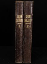 Don Quixote De la Mancha complete, pair of books published in 1852