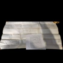Important document signed by Juana la Crazy and Maximiliano II, 16th century