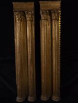 Pair of elegant Neoclassical columns for entrance to hall or Library, Italy, 18th century