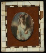 Miniature of Lady English Romantic School of the late 19th century