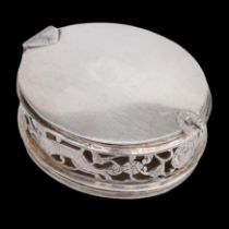 Pierced silver scent container. Probably English, 17th century.