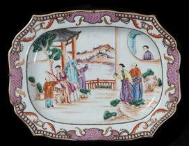 Tray with Chinese characters from the Rosa series, 18th century