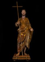 Large sculpture of Saint John the Baptist, Castilian school, 18th century