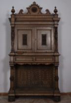 Two-section sideboard with bone inlays from the 19th century