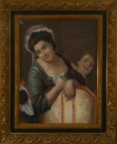 J. Rico Cejudo, signed, Portrait of Mother and Child, Sevillian school, 19th - 20th centuries