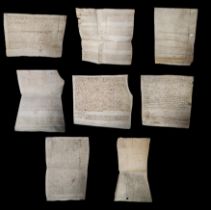 Eight medieval documents in parchment of the Girona area, 17th century