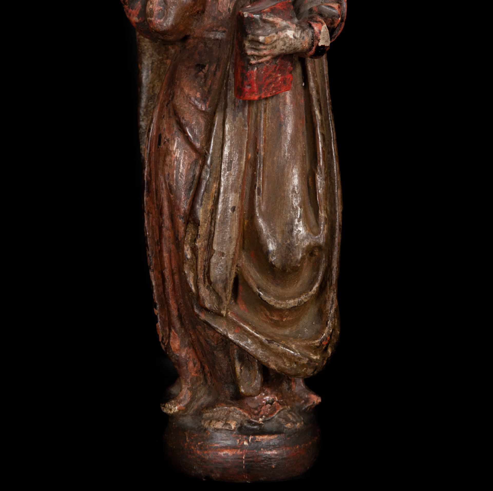 Wooden carving of Saint John the Evangelist, 17th century - Image 2 of 5
