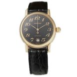 Montblanc Meisterstuck 36mm black dial wristwatch