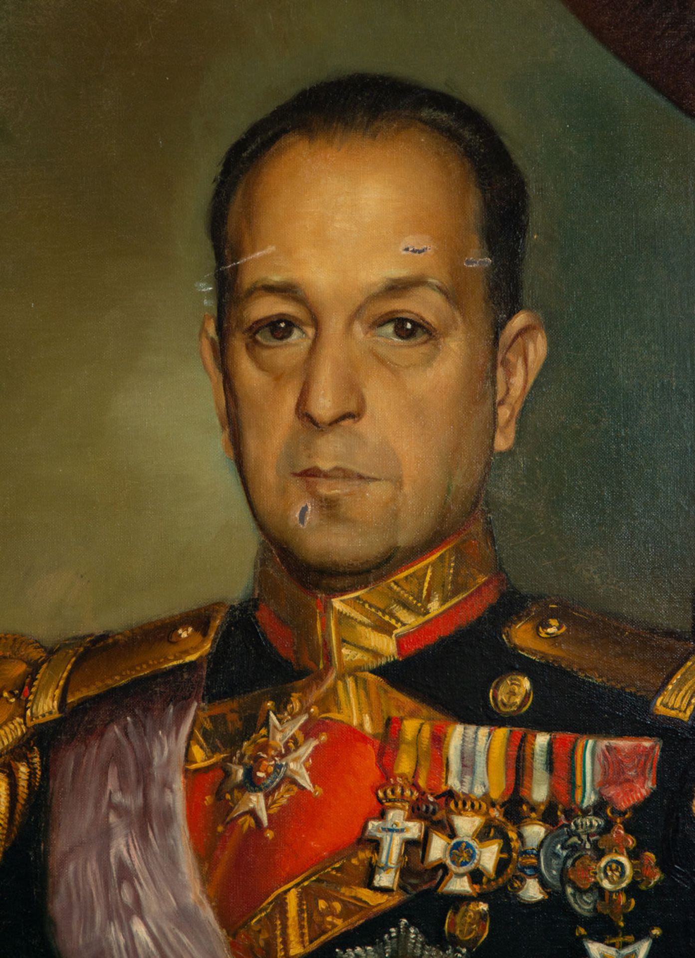 Portrait of Colonel Don Luis Montojo, 20th century Spanish school, signed Bartolomé Valderrama - Image 2 of 5