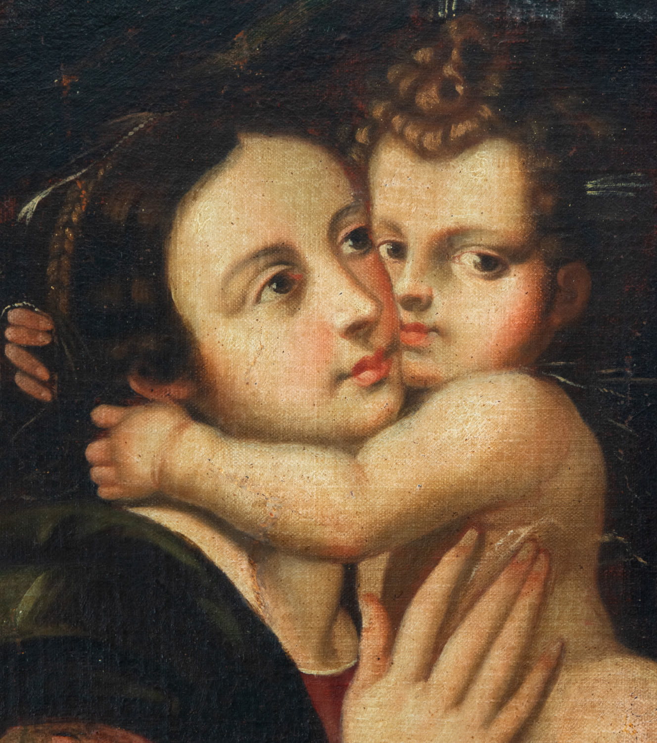 17th century North Italian school, probably Lombardy, Virgin with Child in Arms - Image 2 of 6