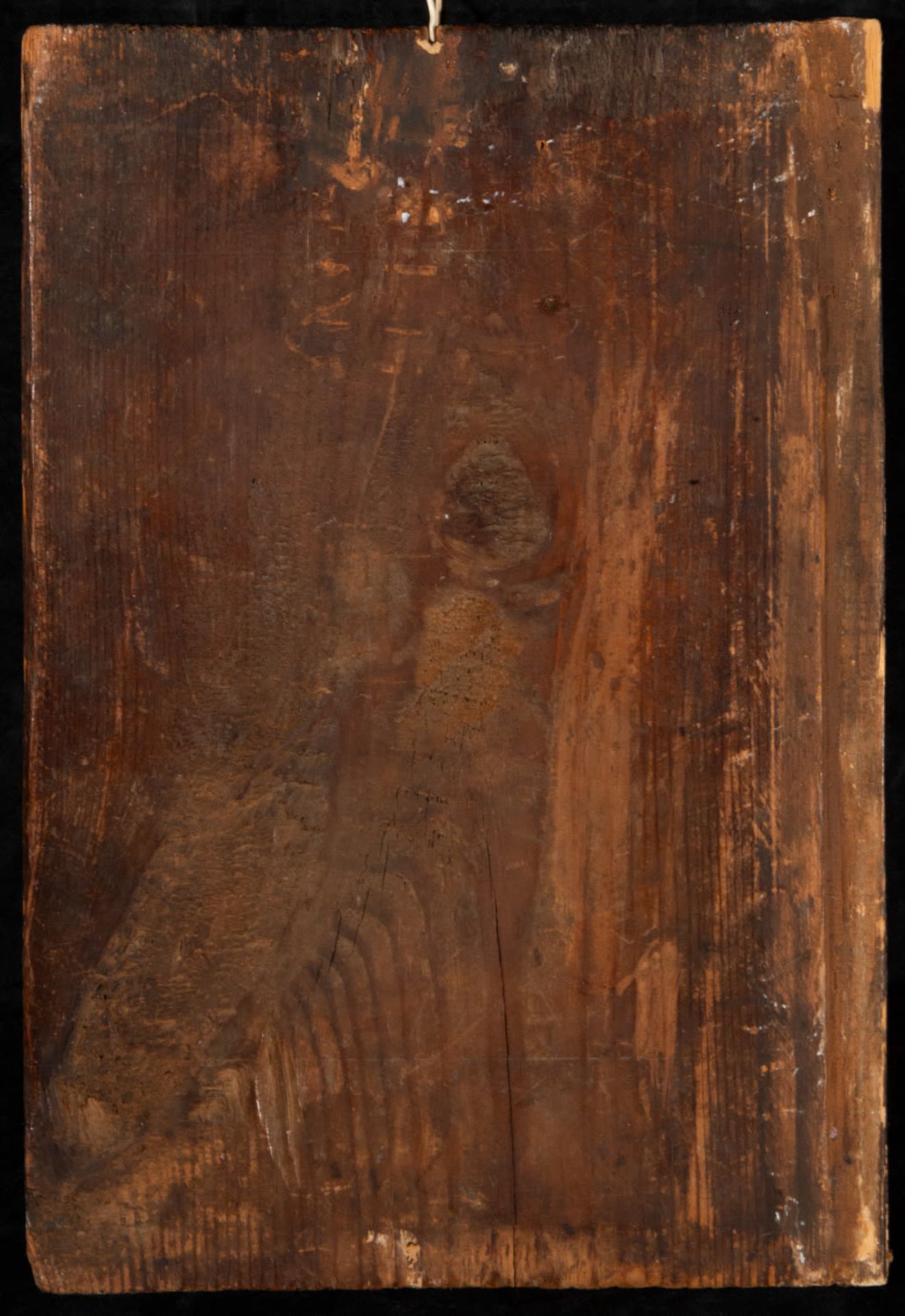 Interesting Tabernacle door type relief in wood in its color, Northern Castile, 15th - 16th century, - Image 2 of 2