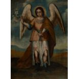 Archangel Saint Gabriel - Caribbean colonial school of New Granada of the 18th century