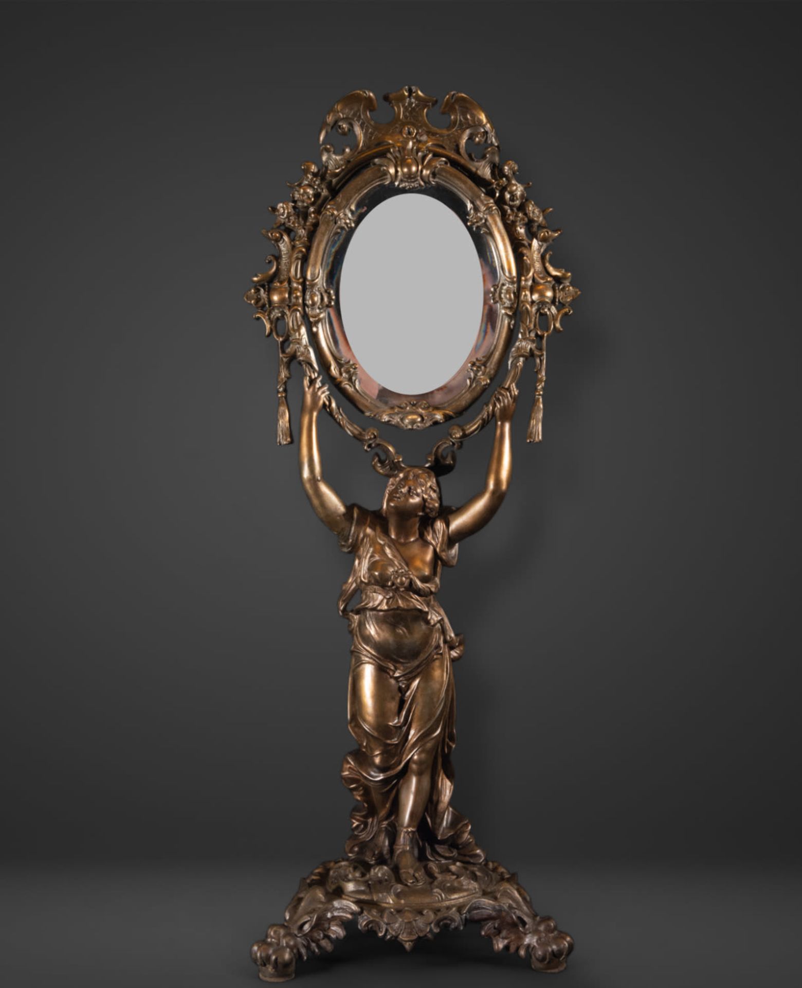 North American Beaux Arts Style Mirror, 19th Century