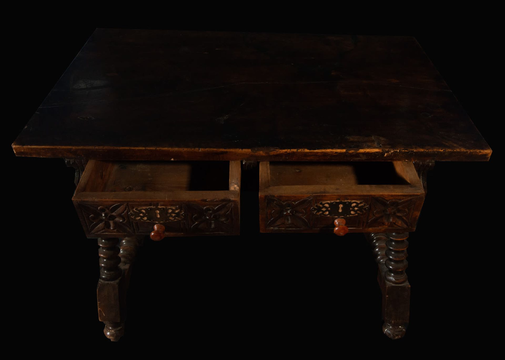 Castilian Lyre Leg Table, 16th century - Image 3 of 7