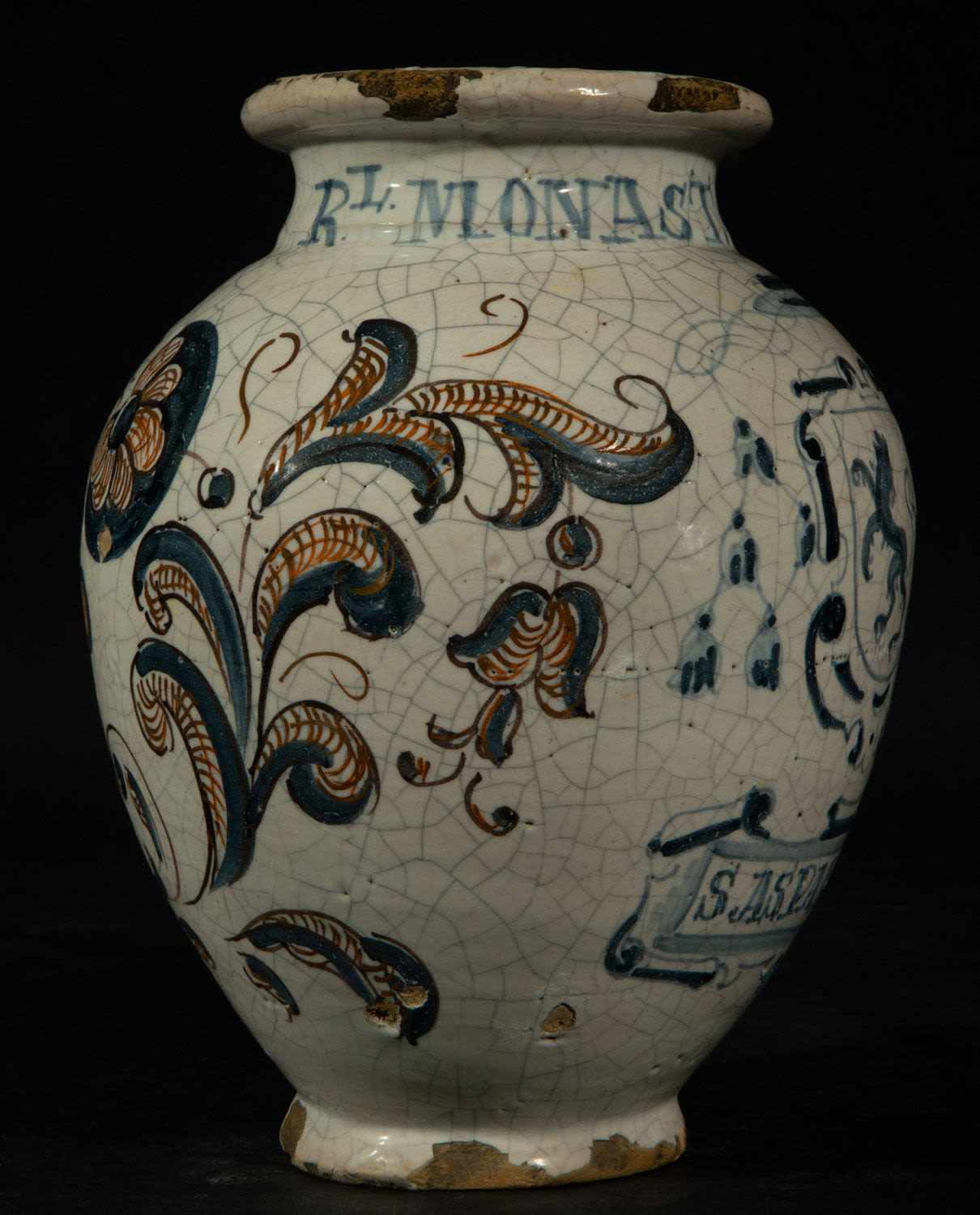 Talavera Ceramic Orza with Archiepiscopal Coat of Arms of Granada, Hernando de Talavera, 18th centur - Image 5 of 6