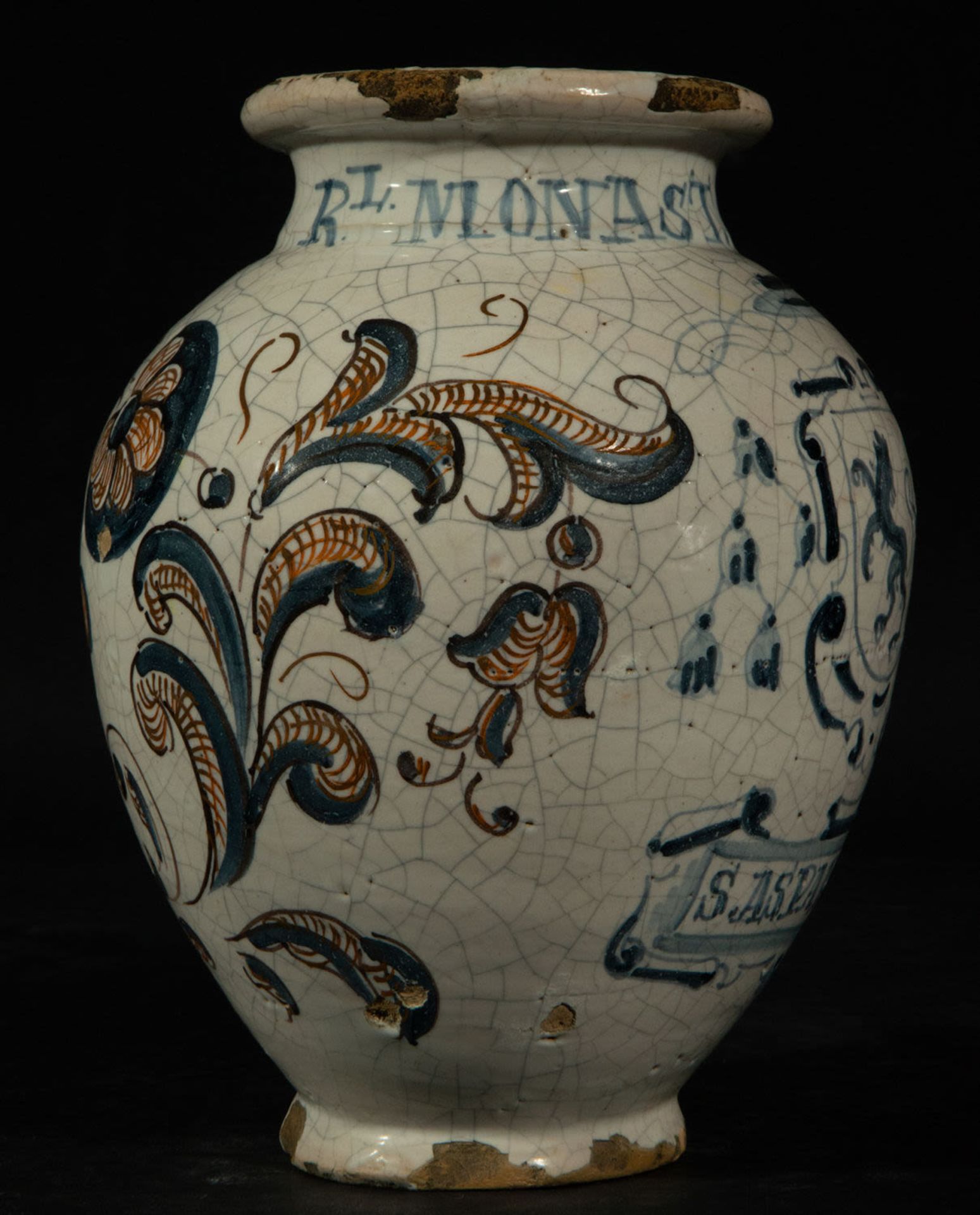 Talavera Ceramic Orza with Archiepiscopal Coat of Arms of Granada, Hernando de Talavera, 18th centur - Bild 5 aus 6