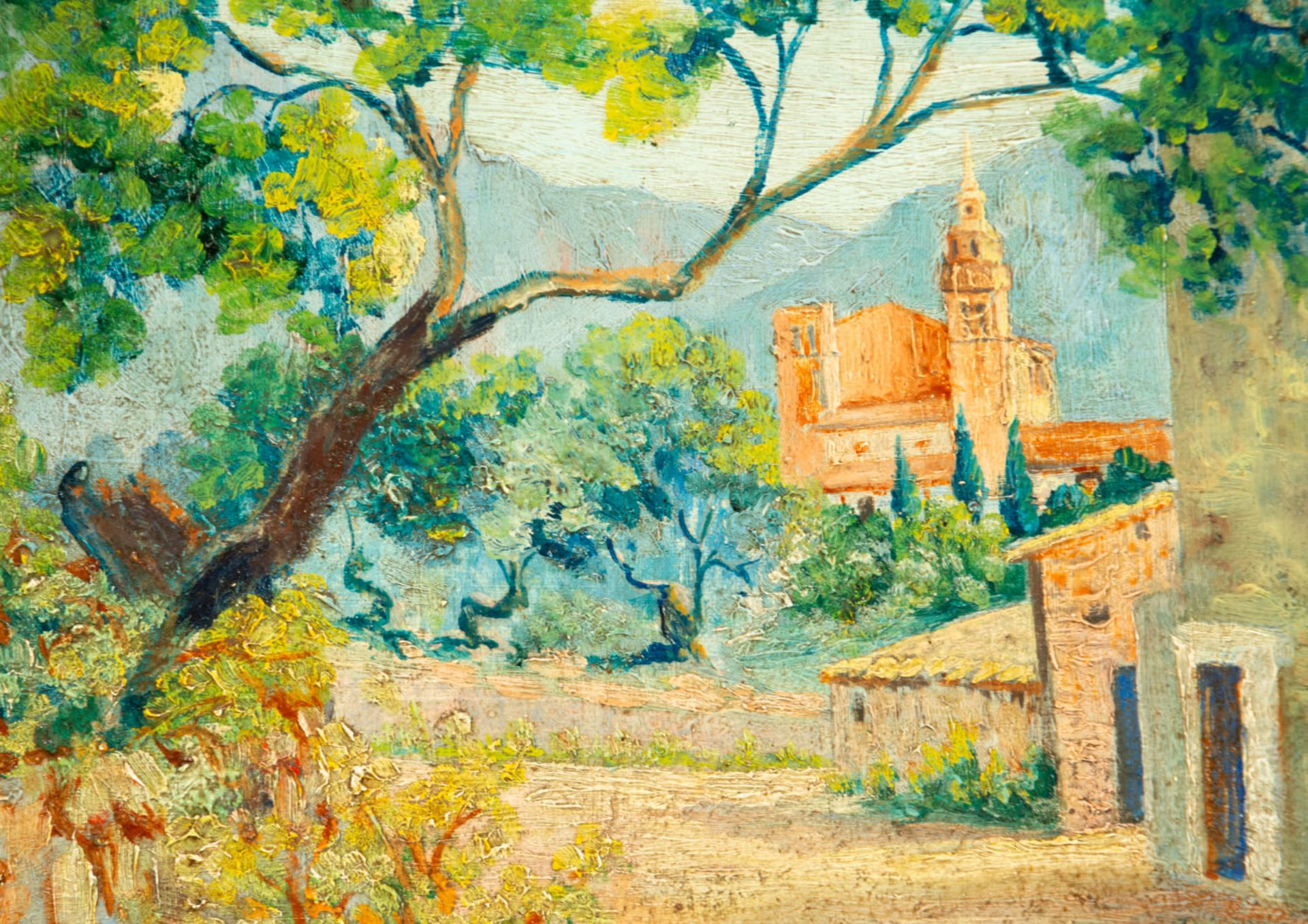View of Palma de Mallorca. Cardboard painted on canvas by Tito Citadini (Buenos Aires, 1886-Cala May - Bild 4 aus 4