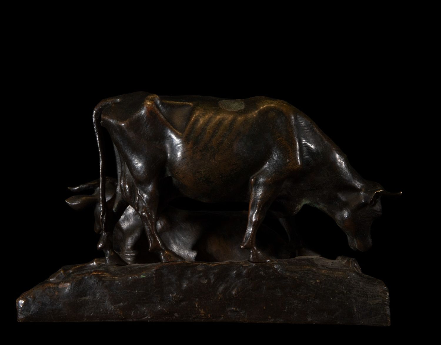 Pair of Bulls following models of the Italian Veneto Renaissance of the 16th century, possibly 18th  - Image 6 of 6