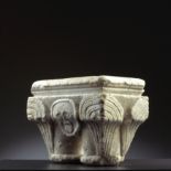 Magnificent Byzantine Capital in White Marble, Constantinople, Byzantium, 12th to 13th Century