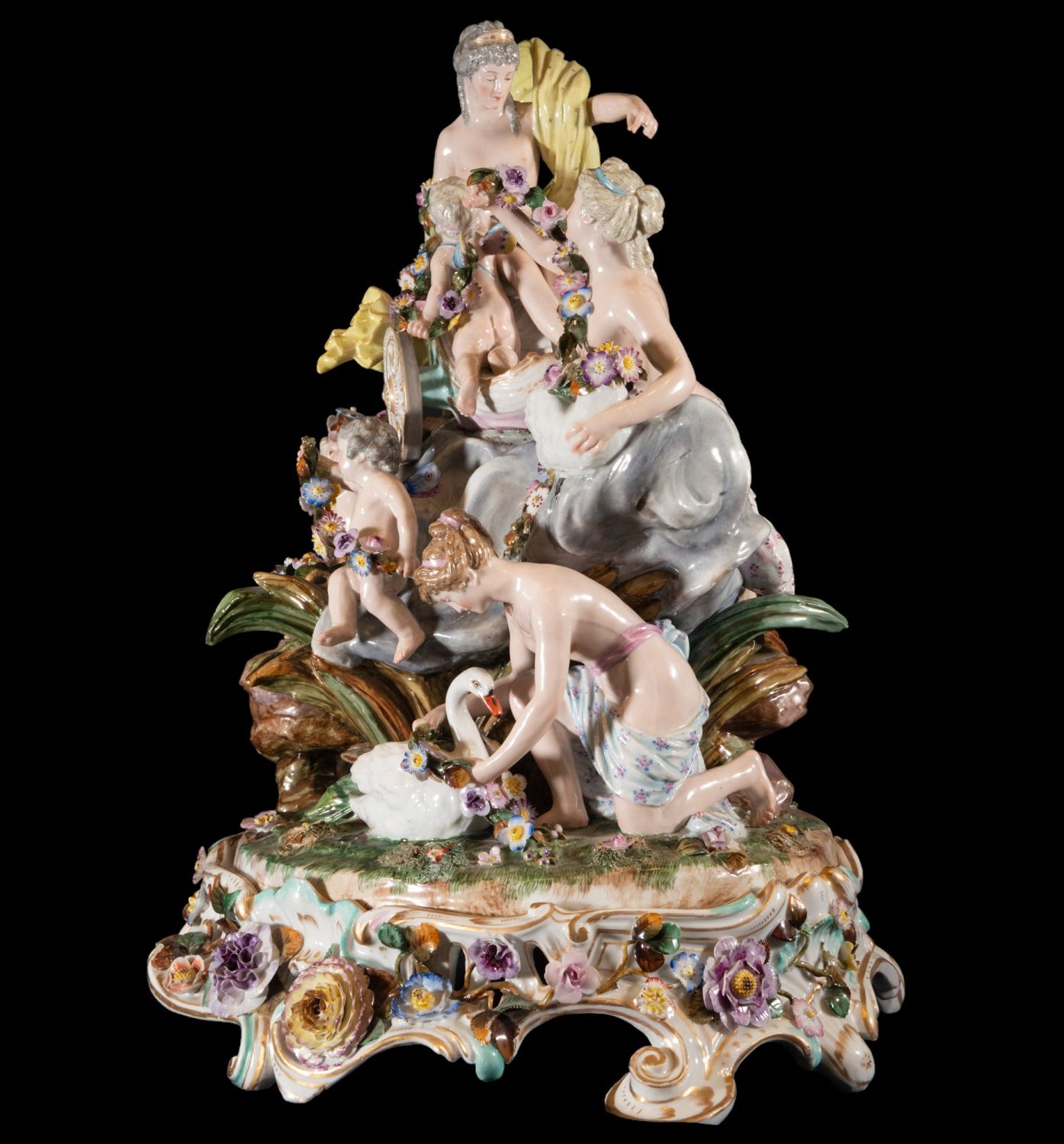 Important Group in German Meissen porcelain from the 19th century - Image 12 of 14