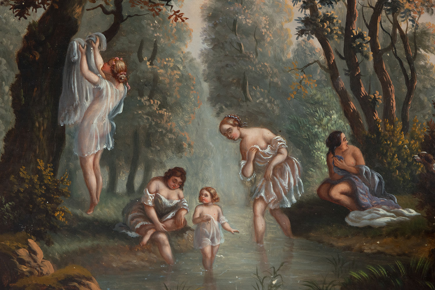 The Bath of Venus, 19th century Dutch school, oil on canvas - Image 2 of 7