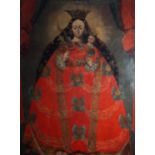 Large Virgin with Child, Cuzco colonial school from the 17th century