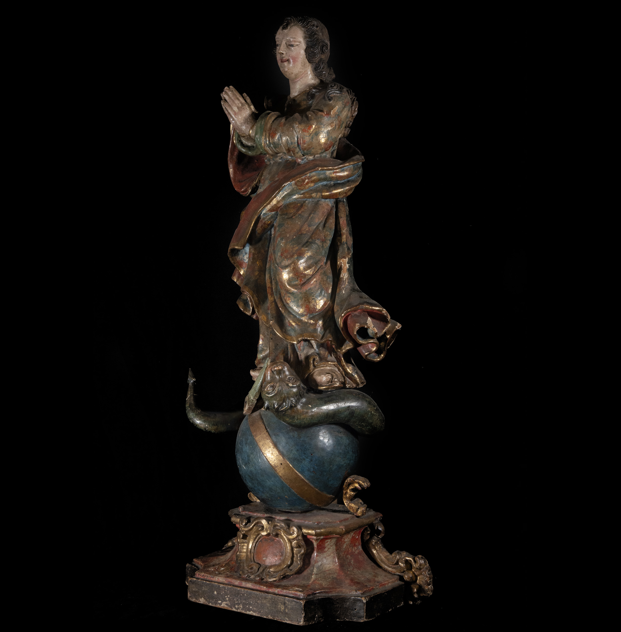 Brazilian colonial school of the 17th century - early 18th century, Mary Immaculate in Glory - Image 6 of 11