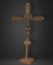 Large Tuscan Gothic Processional Cross of the 15th century