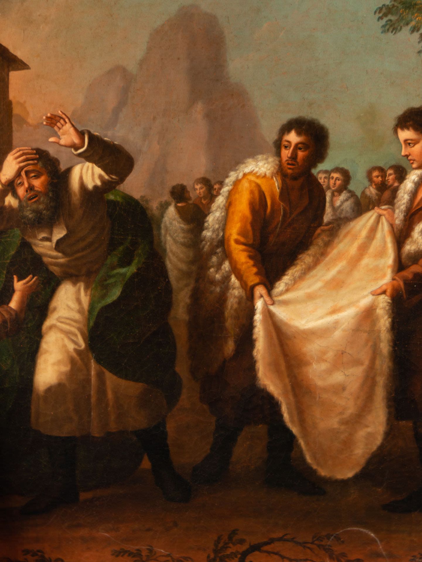 Men taking the Mantle of a Jew, school of Zacarías González Velázques from the 18th century - Bild 2 aus 6