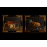 Pair of decorative Italian Lombard still lifes from the 18th century