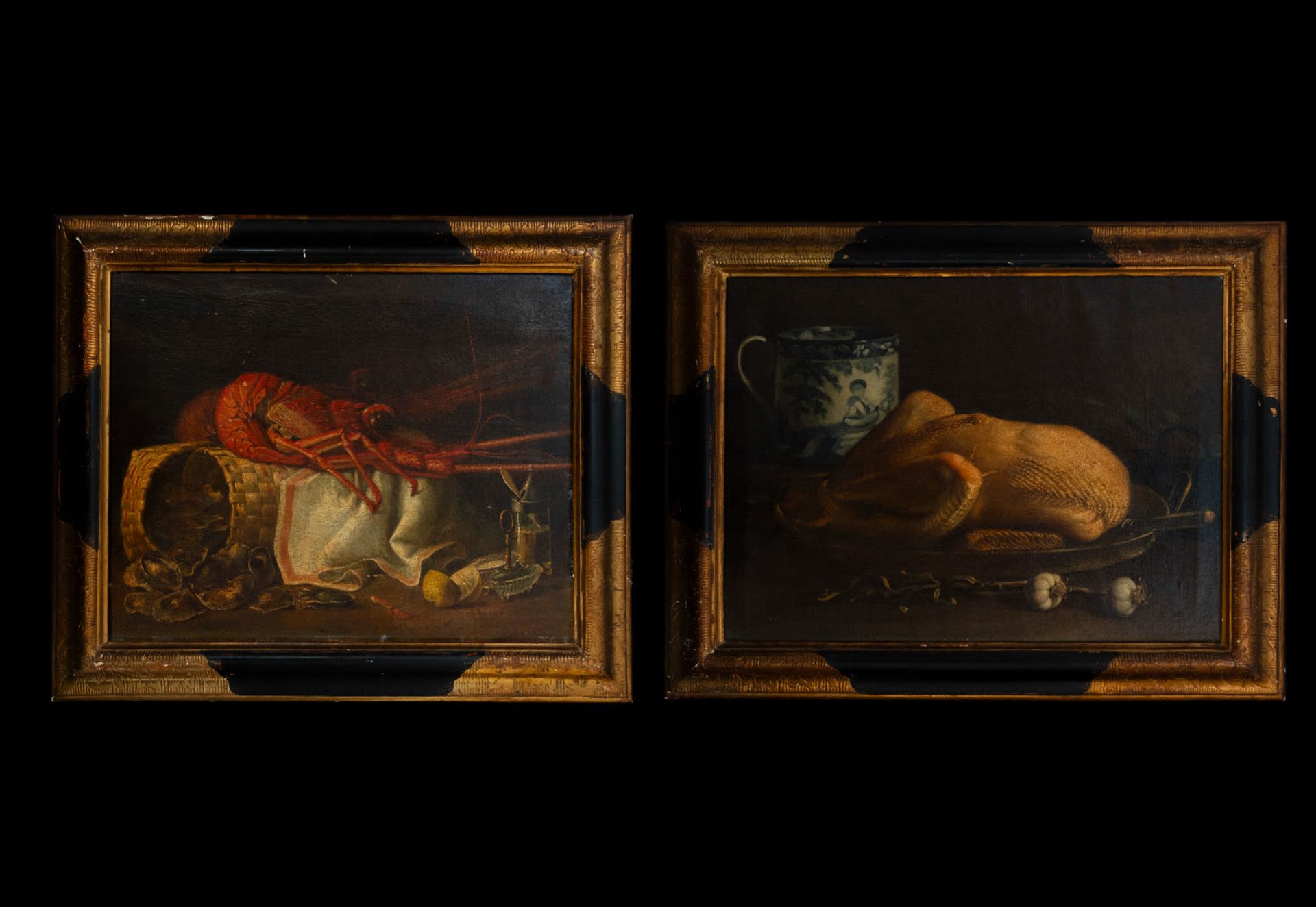 Pair of decorative Italian Lombard still lifes from the 18th century