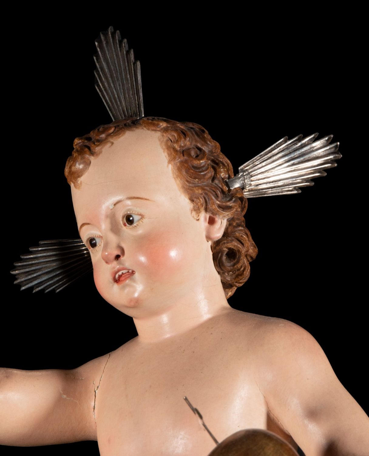 Large Enfant Jesus of the Ball, Italian Baroque school of the 18th century - Image 3 of 6