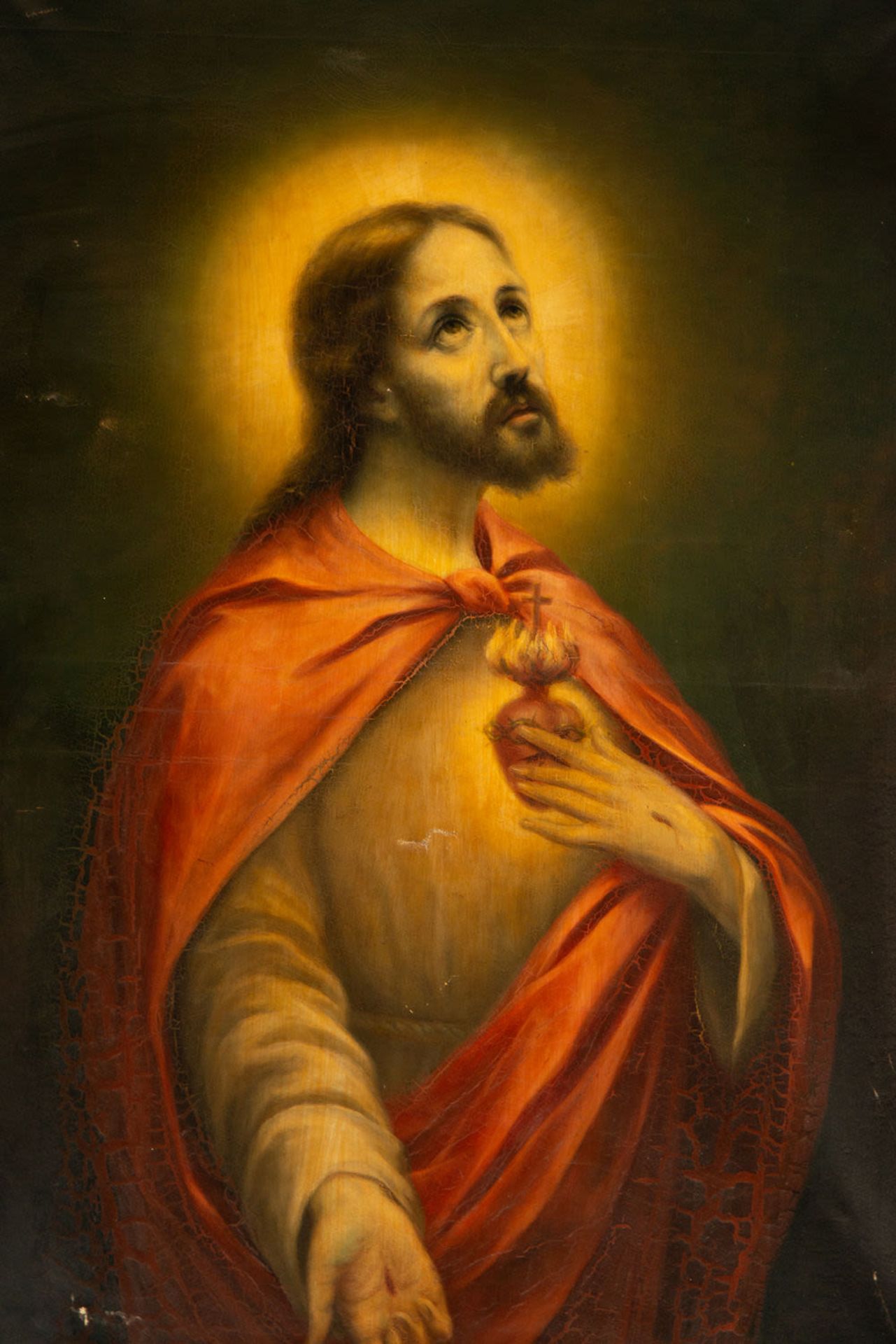 Sacred Heart of Jesus, Italian school of the end of the 19th century - Image 2 of 6