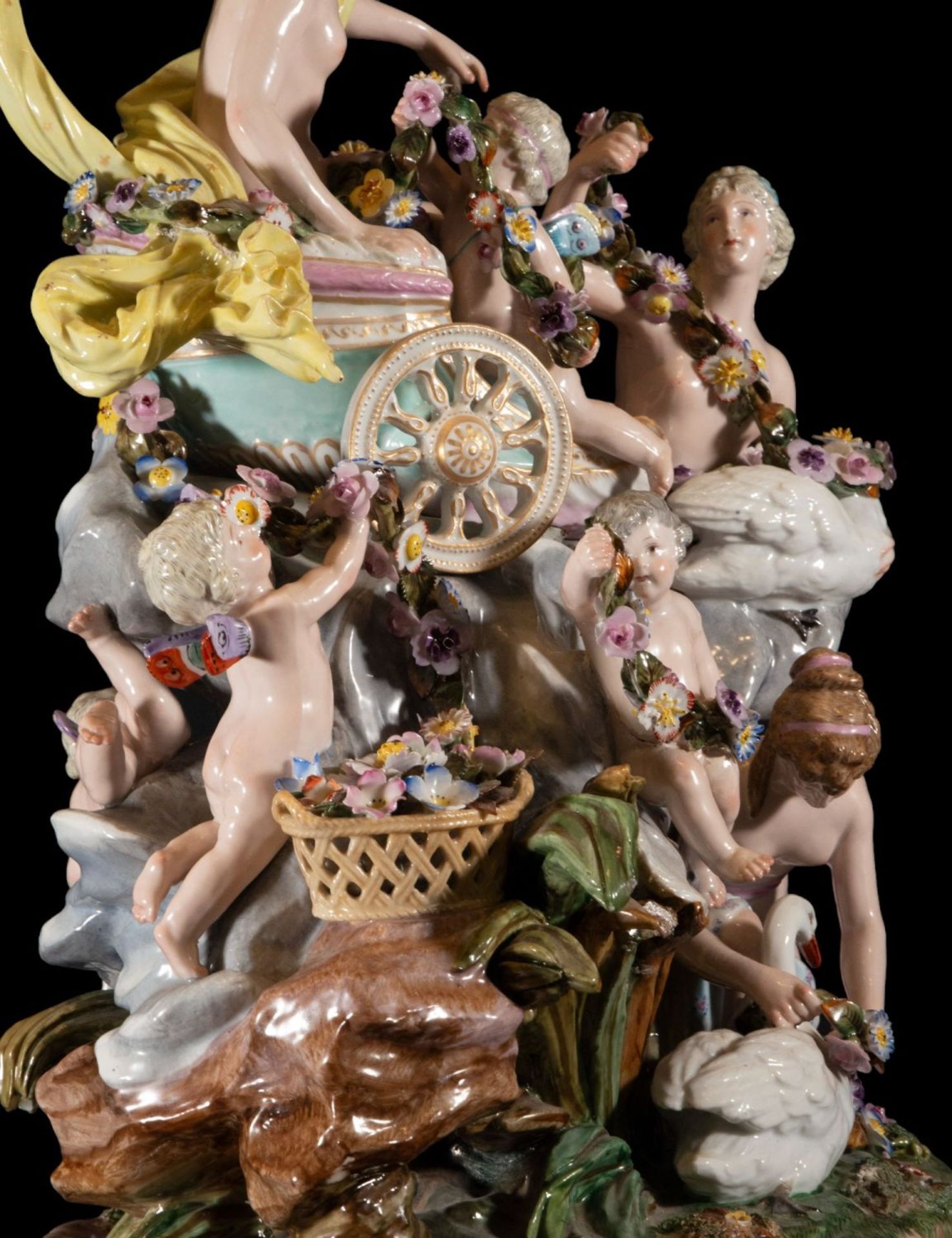 Important Group in German Meissen porcelain from the 19th century - Bild 3 aus 14