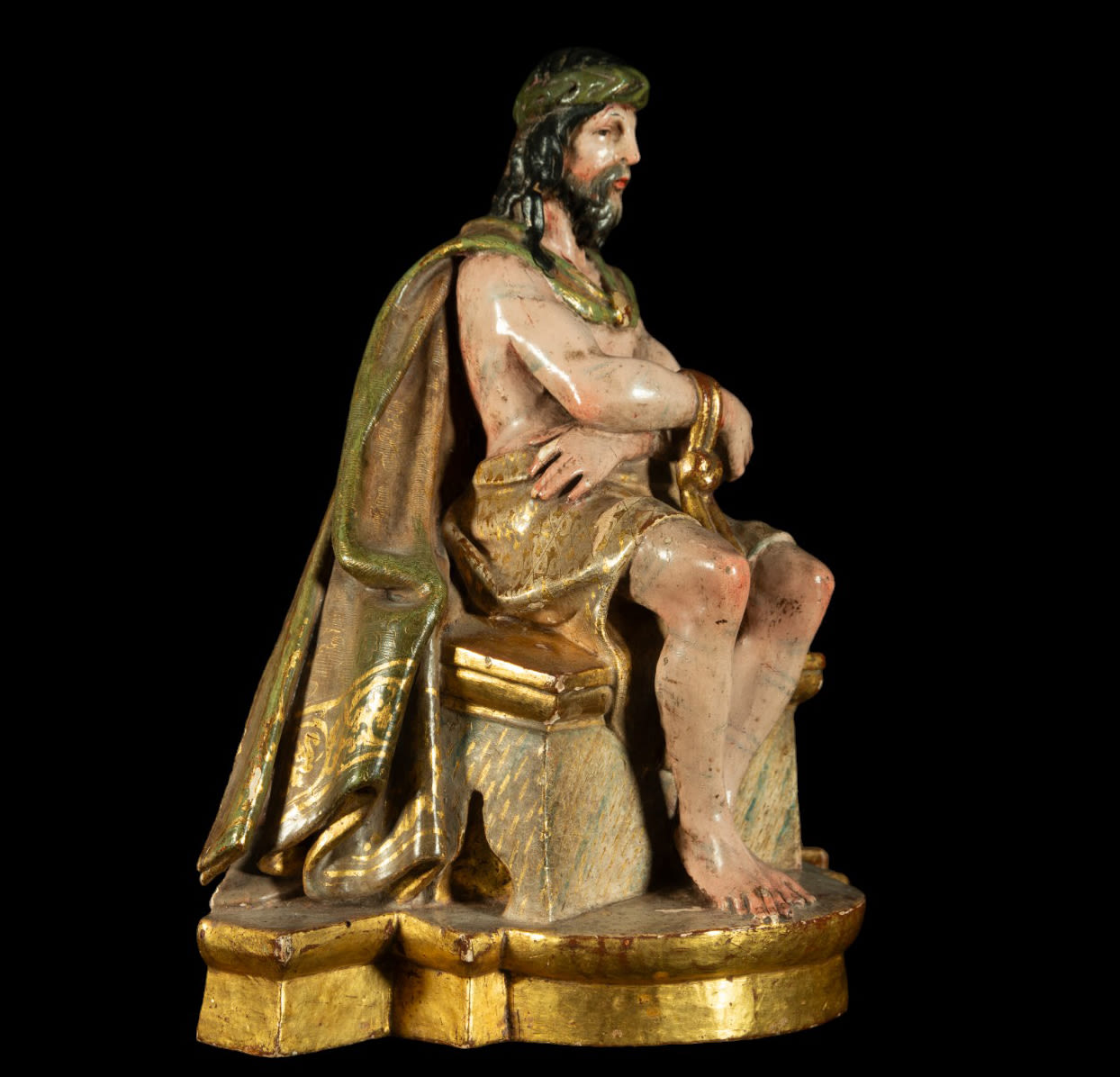 Important tabletop carving of Christ the Man of Sorrows, North Castile school, attributable to Berru - Image 4 of 6