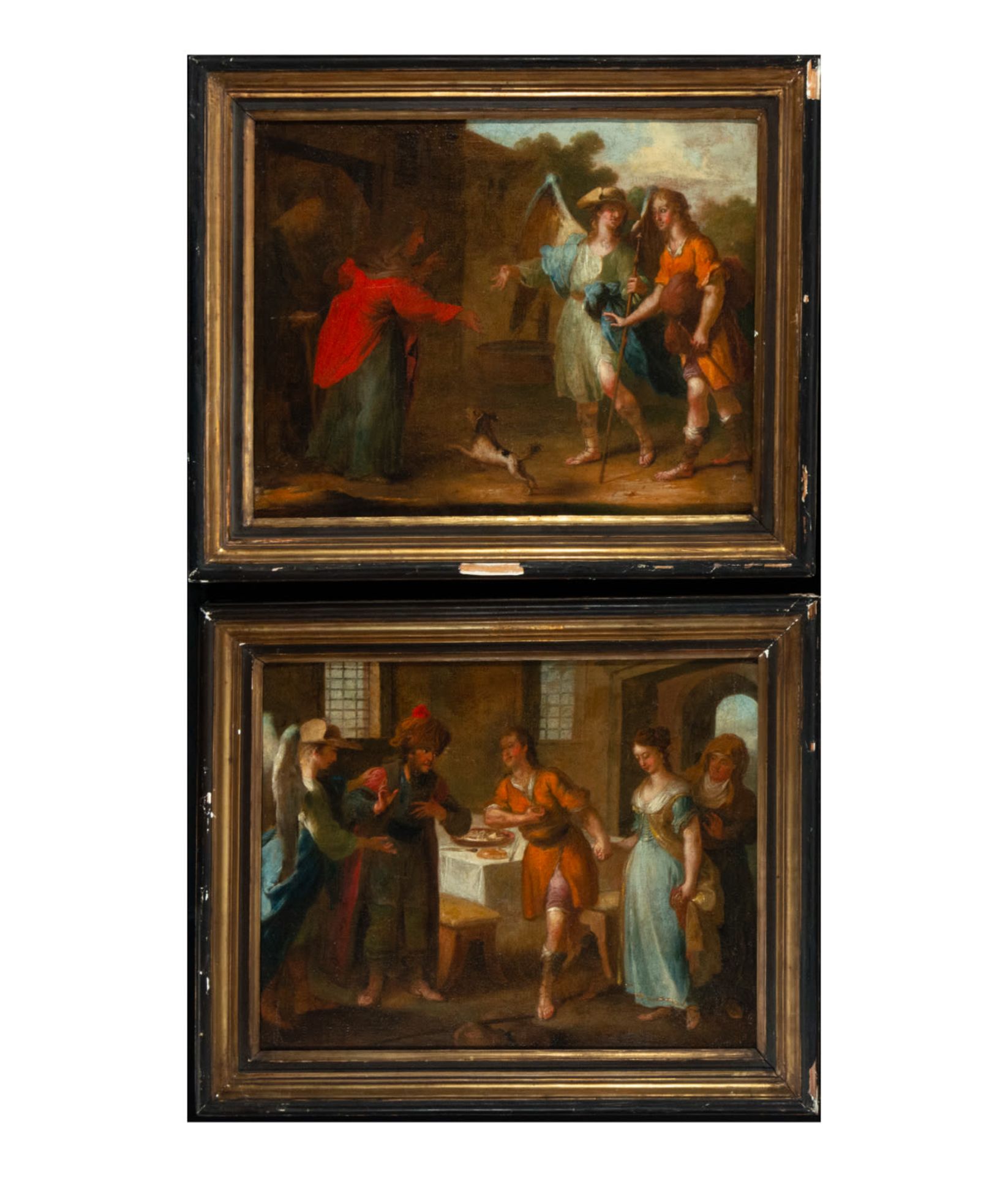 Pairs of scenes from the life of Tobias, 17th century