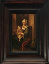 Woman with child, 17th century Flemish school