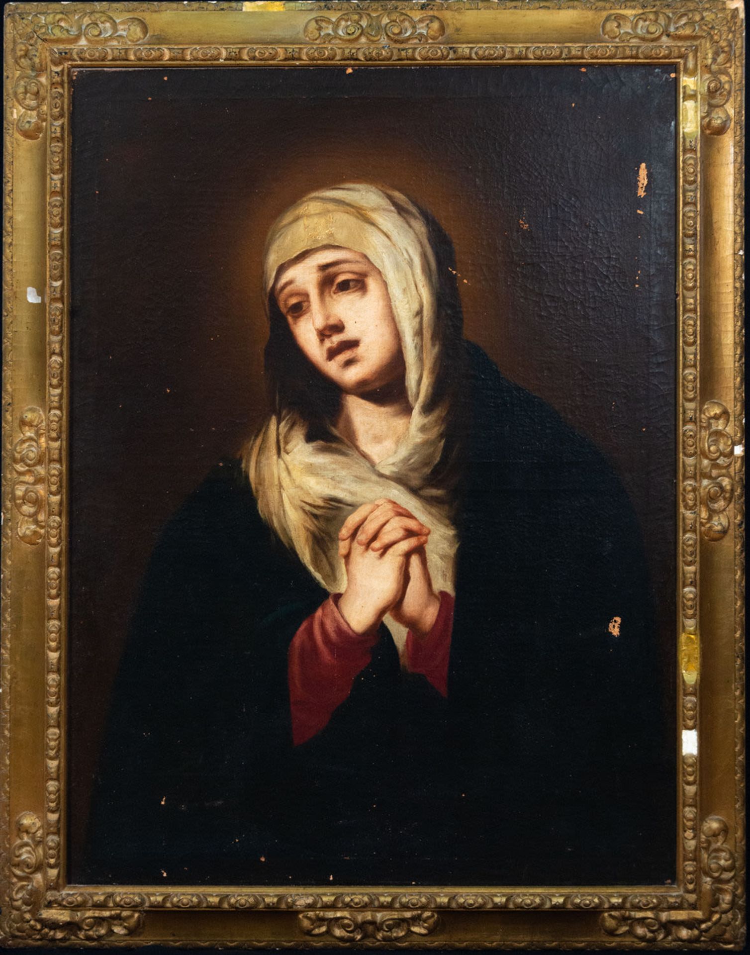 Exceptional Mater Dolorosa, attributed to Bartolomé Esteban Murillo with workshop intervention, 17th