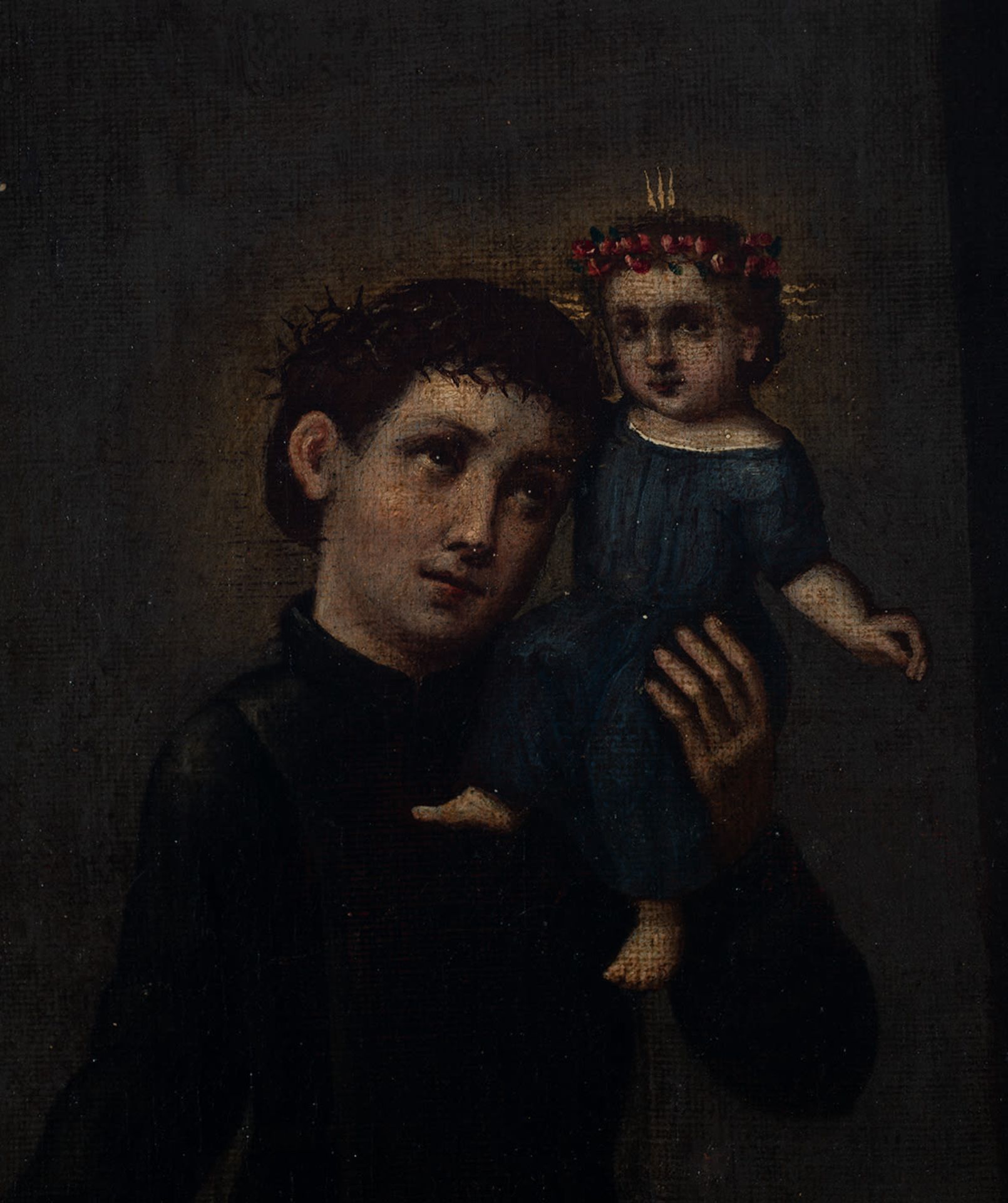 Saint Anthony of Padua with the Child Jesus, Cuzco colonial school, 18th century - Image 2 of 4