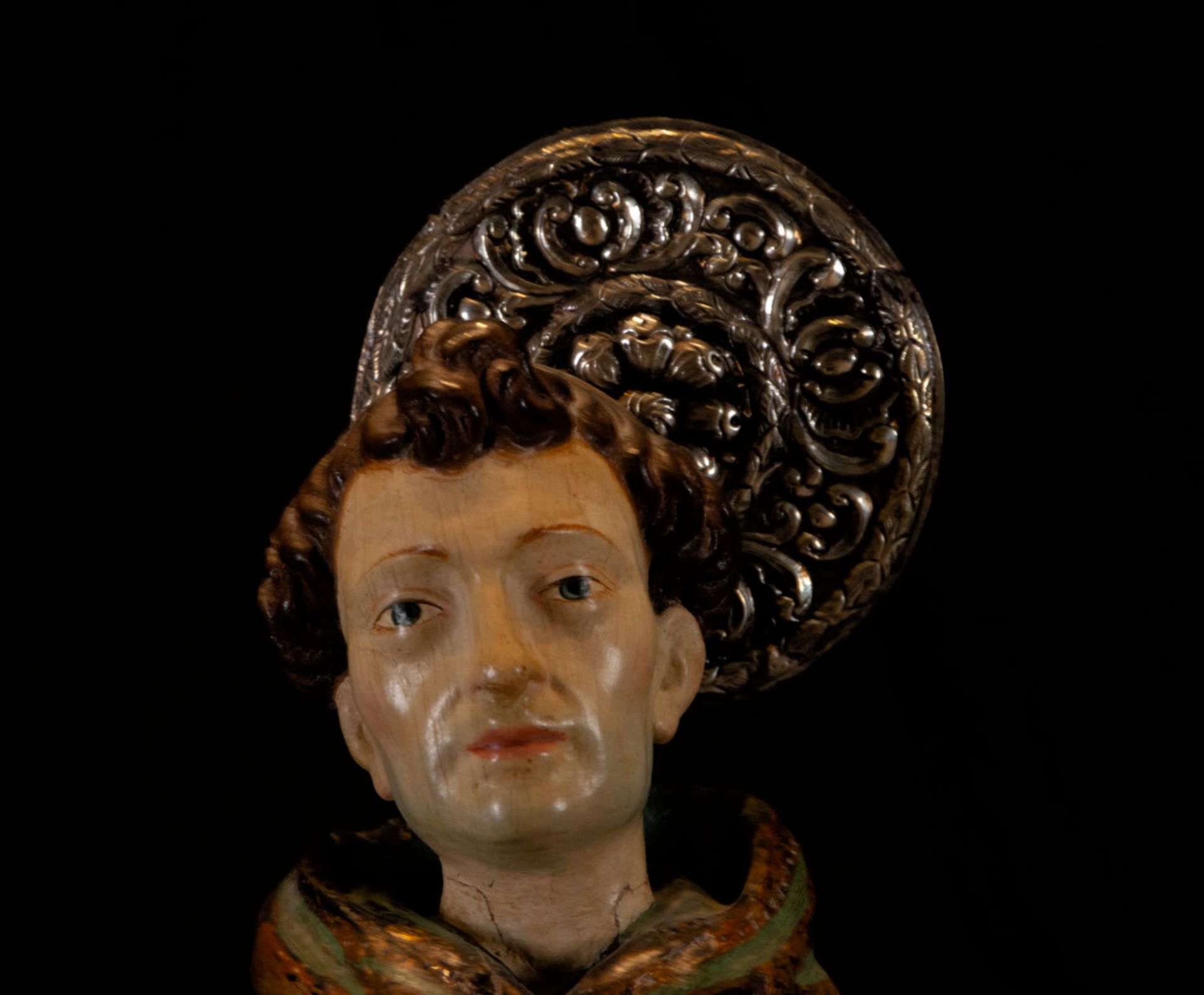 Sculpture of Saint Anthony of Padua, Castilian school, 17th century - Image 2 of 6