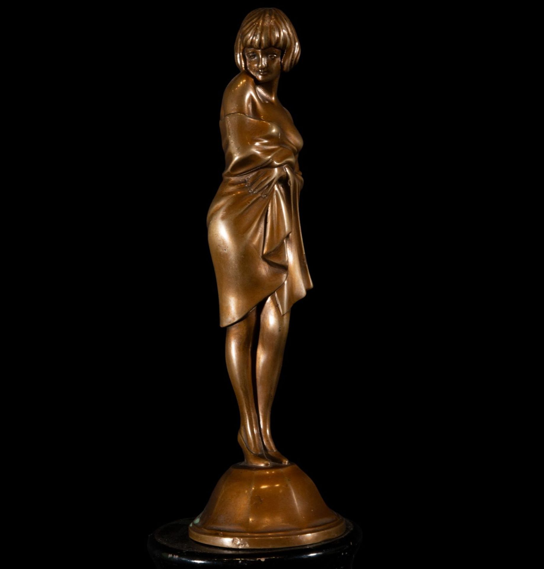 Art Deco Bronze Dancer, 1920s - Bild 3 aus 7