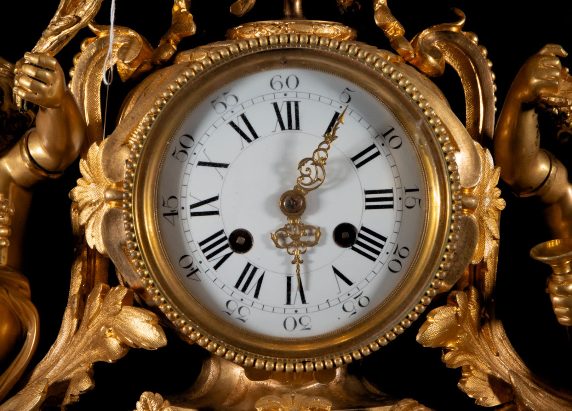 Large Napoleon III Table Clock in mercury-gilded "ormolú" bronze, 19th century - Bild 6 aus 12